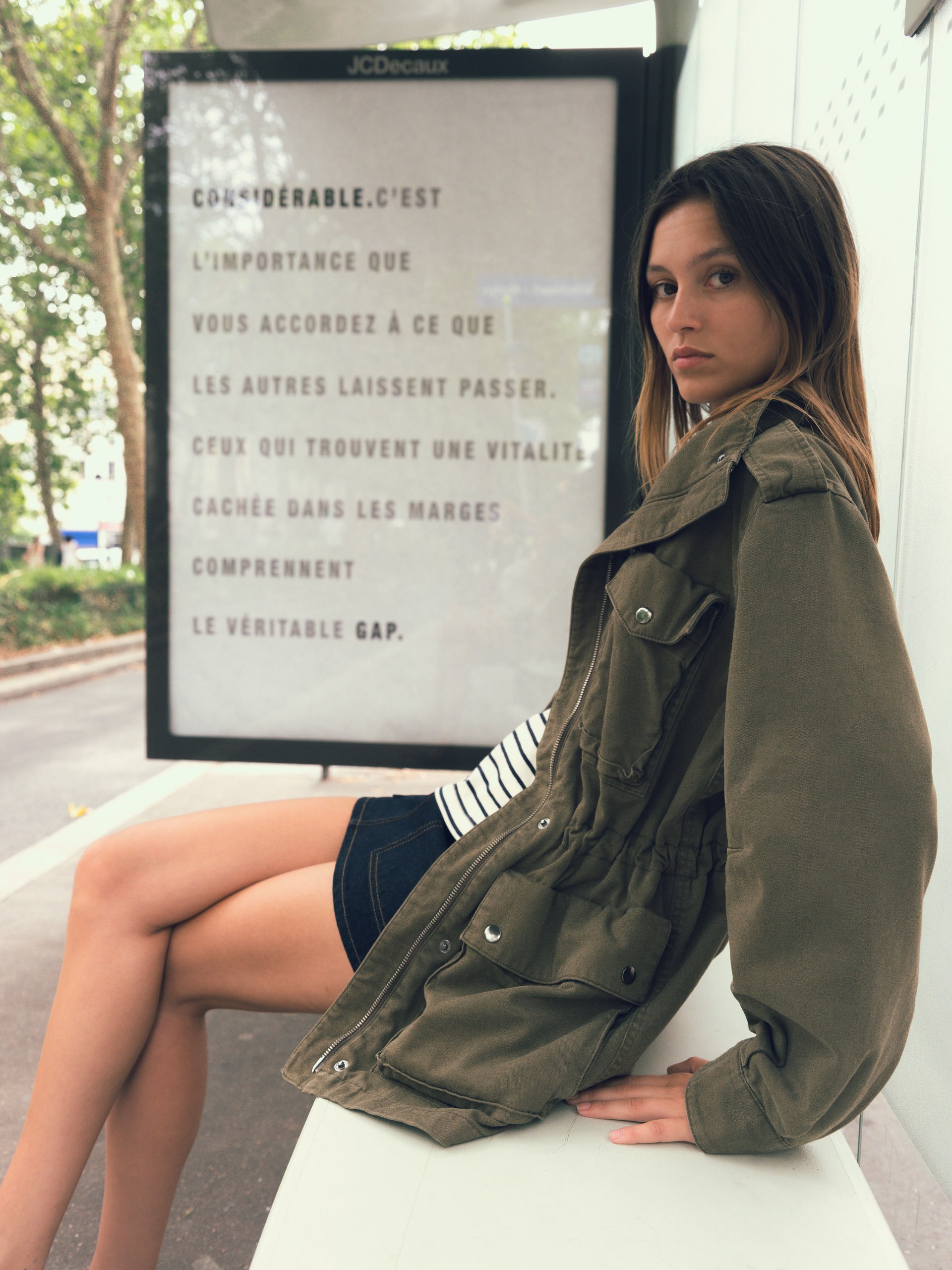 campaign photo of the Gap x A.P.C. fashion collaboration for fall