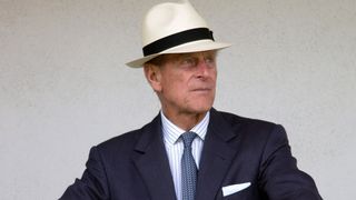 Prince Philip In A Panama Sunhat On The Balcony At Beverley Racecourse