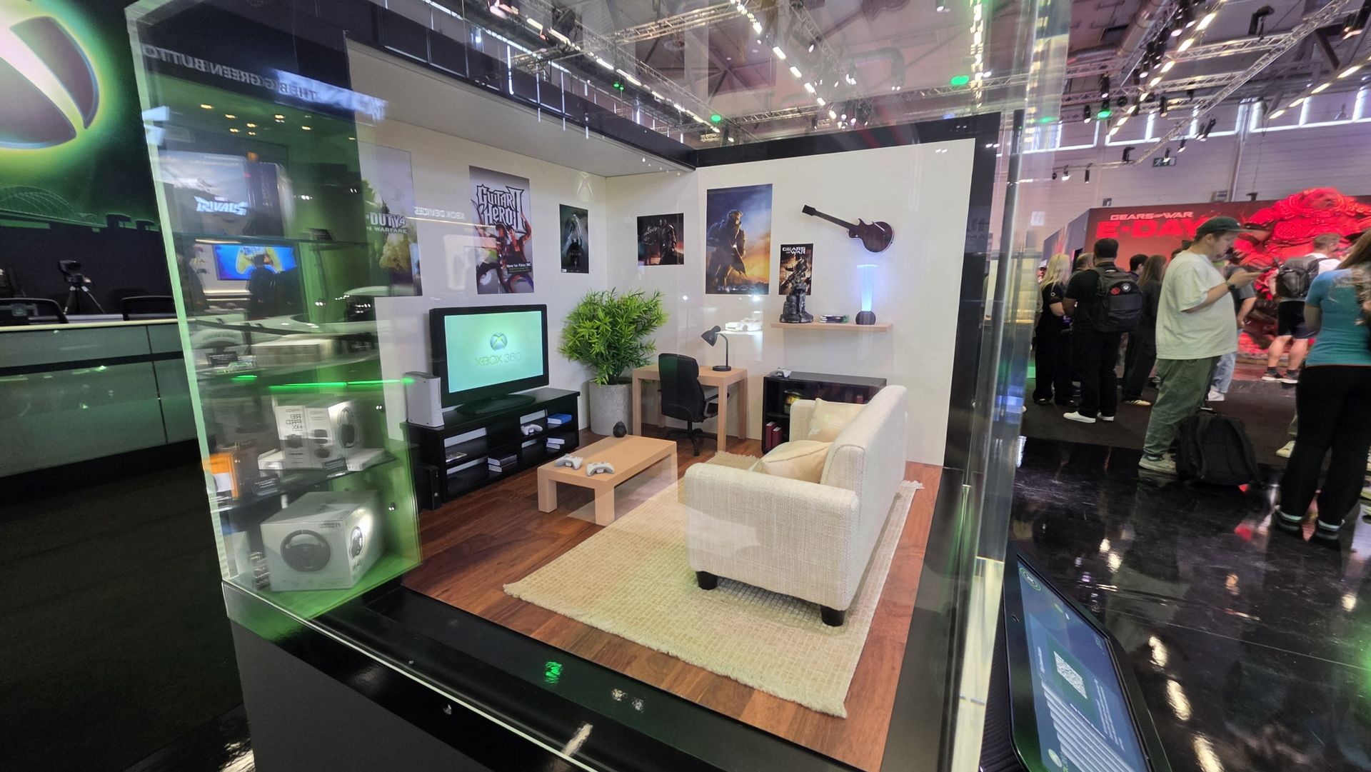 Miniature IKEA furniture and Xbox console