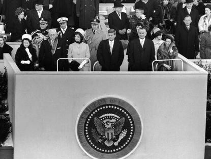 The inauguration of President John F. Kennedy on Jan. 20, 1961.
