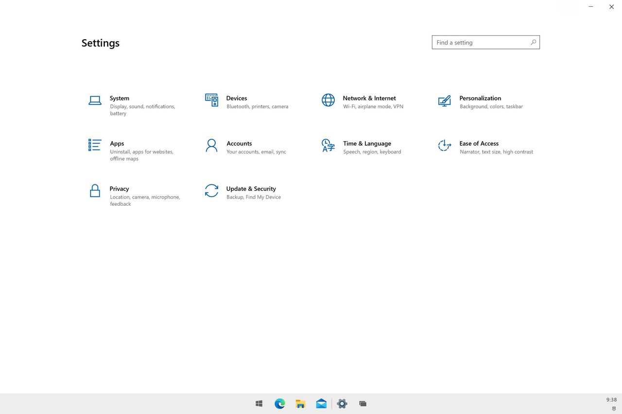 Windows 10X Settings