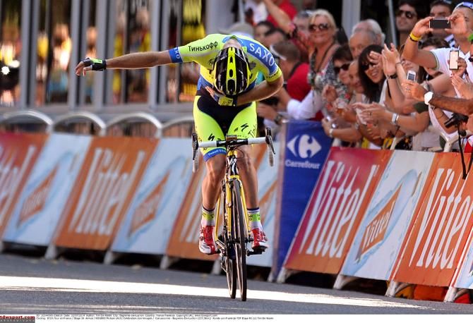 Michael Rogers takes a bow after winning in Luchon