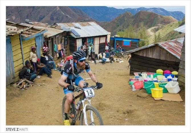 A rider in the Mountain Bike Ayiti