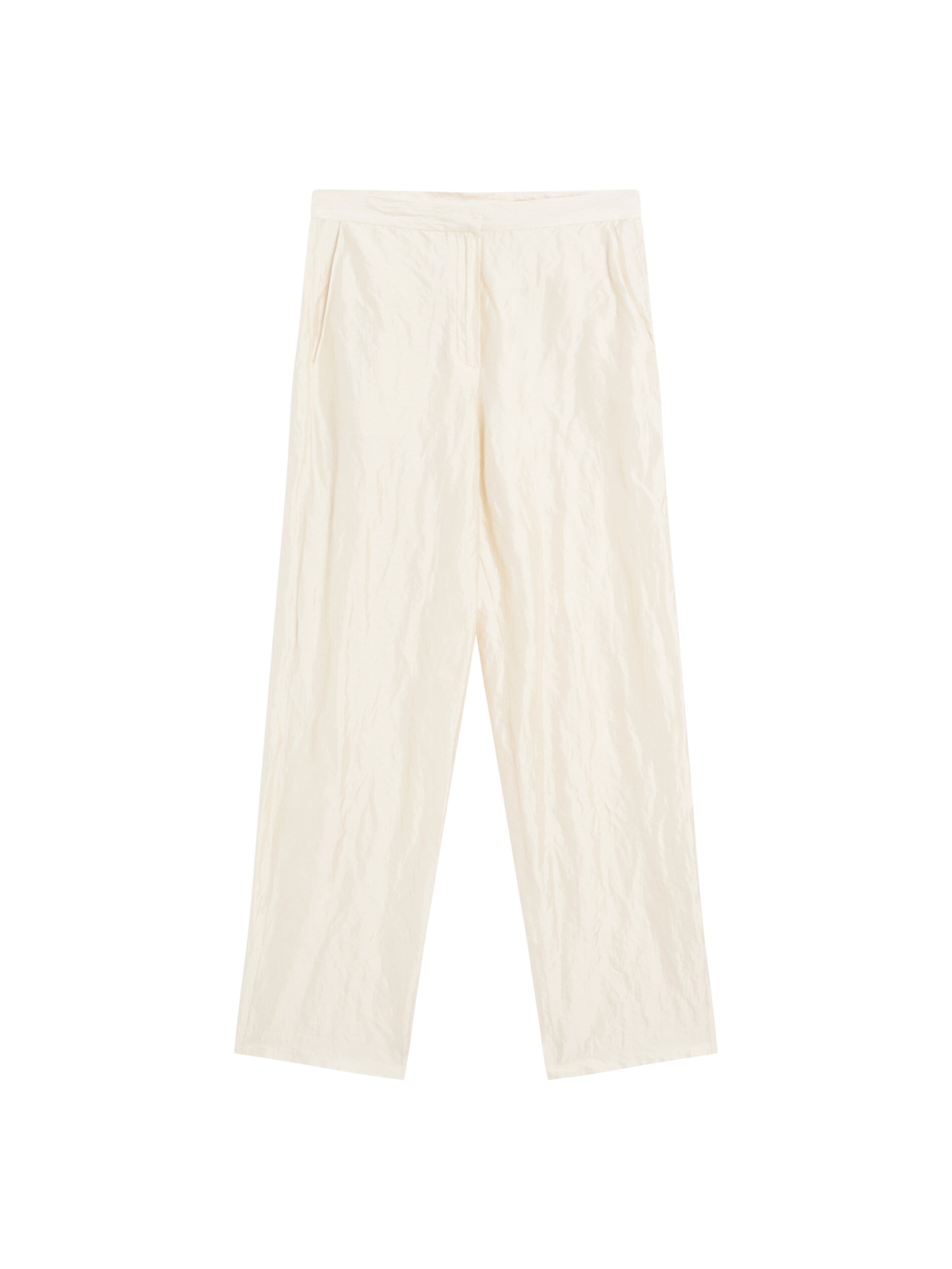 Straight-Leg Textured Satin Trousers - Limited Edition