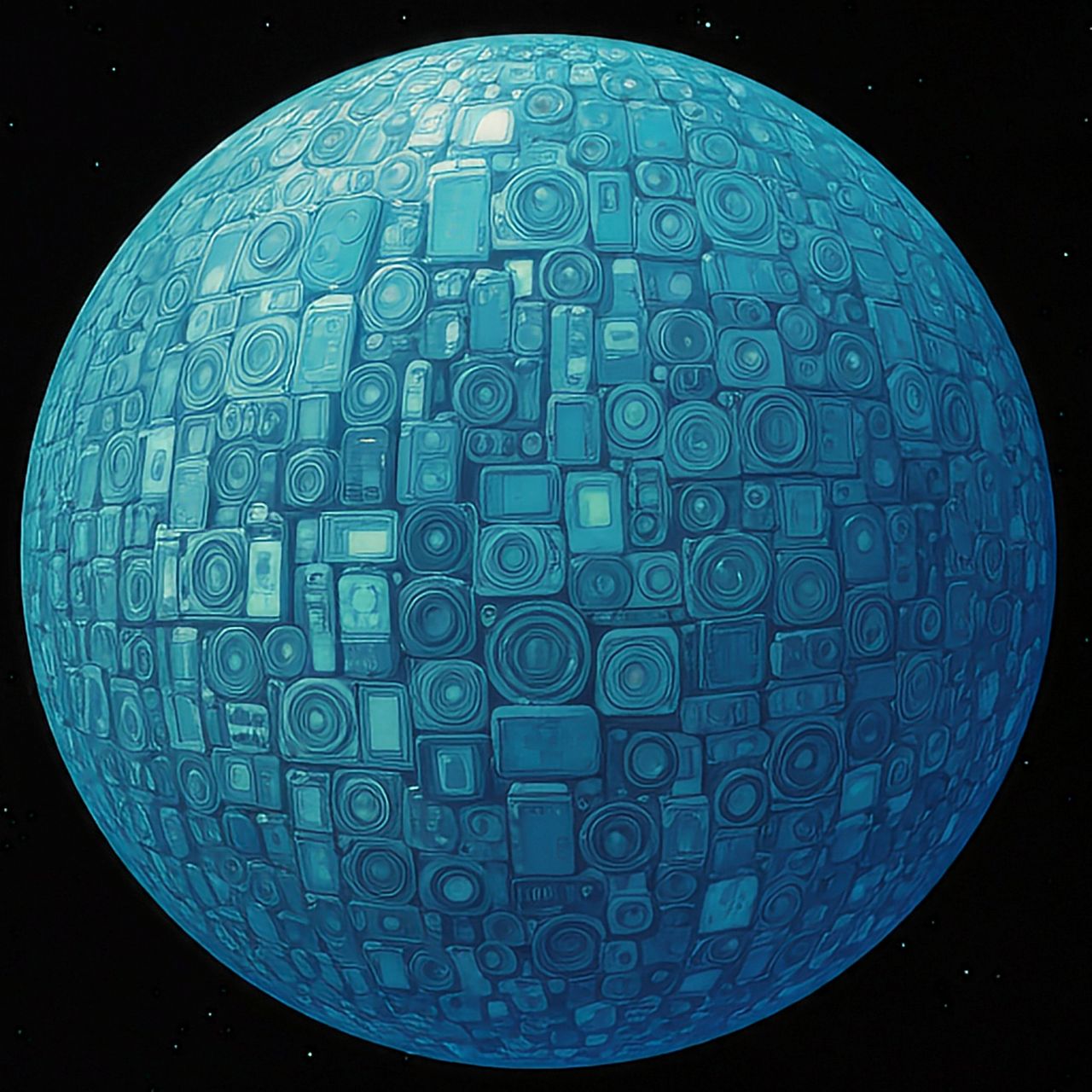 An image generated on the Pixel 9 Pro's Pixel Studio depicting a Digital Camera World (planet)