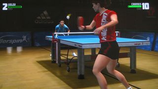A match being played in Rockstar Presents: Table Tennis