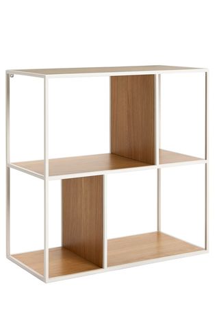Dice wall-mounted unit in Oak and Grey, £150, John Lewis & Partners.