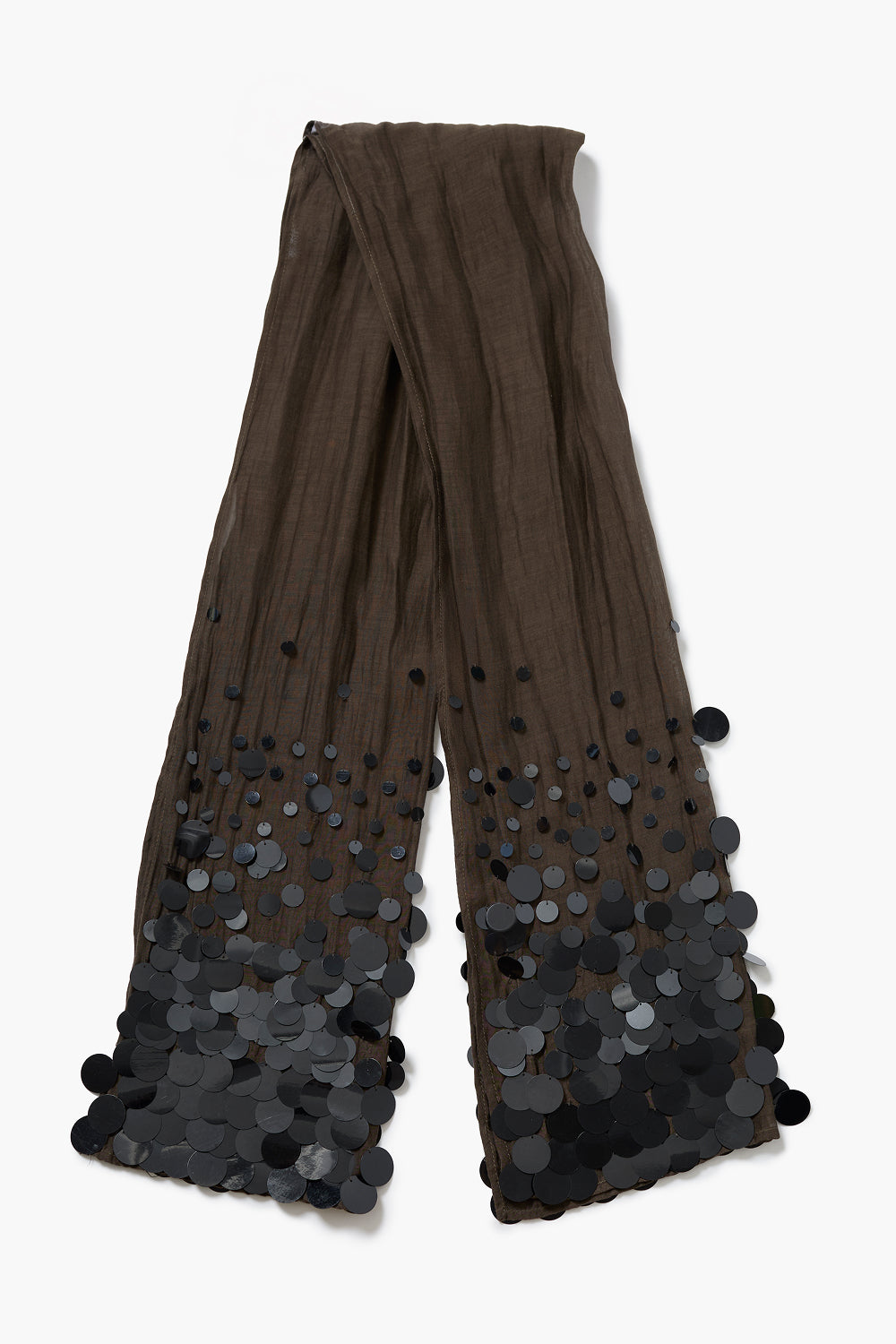 Sequin Cotton Silk Scarf Earth
