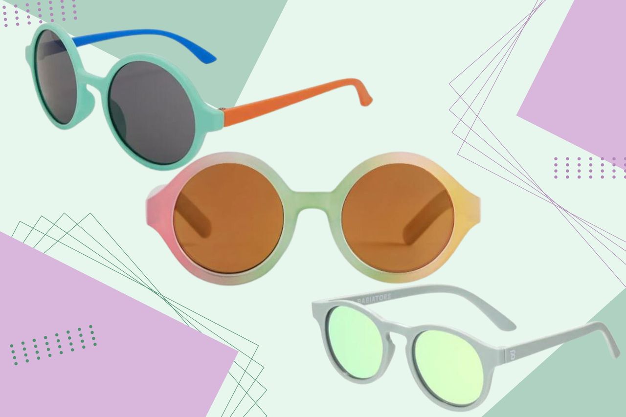 A collage of three pairs of kids&#039; sunglasses featured in our guide to the best kids&#039; sunglasses