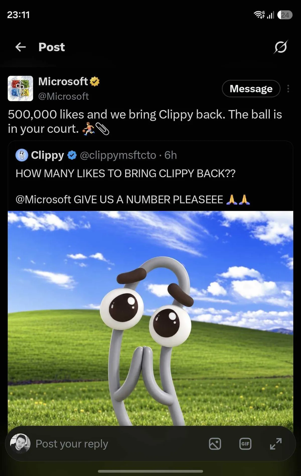 Склиппи из материалов Microsoft