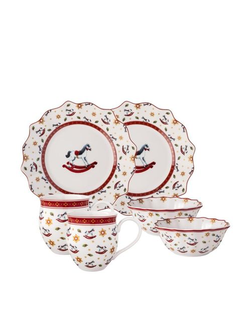Villeroy & Boch Porcelain Rocking Horse Toy's Delight 6-Piece Breakfast Set