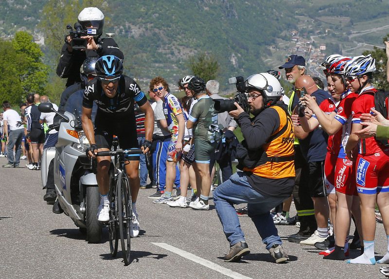 Richie Porte (Team Sky) powering away to the win