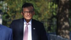Intel CEO Lip-Bu Tan leaves following a meeting at the White House