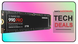 Tech Deals cover image featuring a Samsung 990 Pro SSD