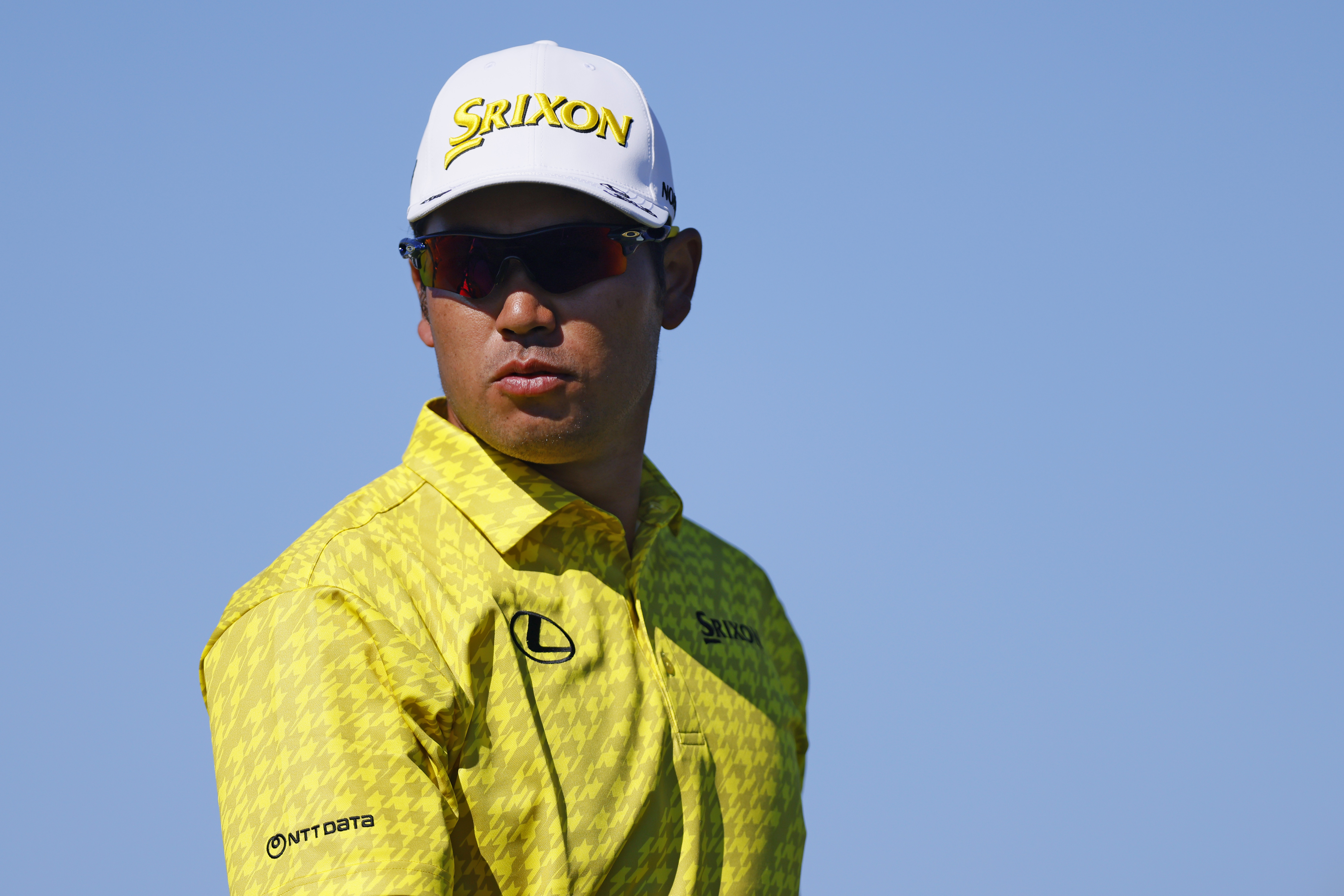Hideki Matsuyama looks into the distance