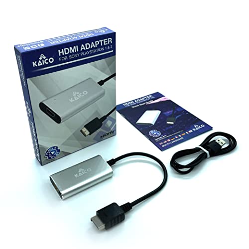 Kaico Ps1 Hdmi / Ps2 Av Cable Compatible With Sony Playstation & Ps2 Models - Switch Between Rgb & Component - Ps1 & Ps2 to Hdmi Converter for Any Hd Tv