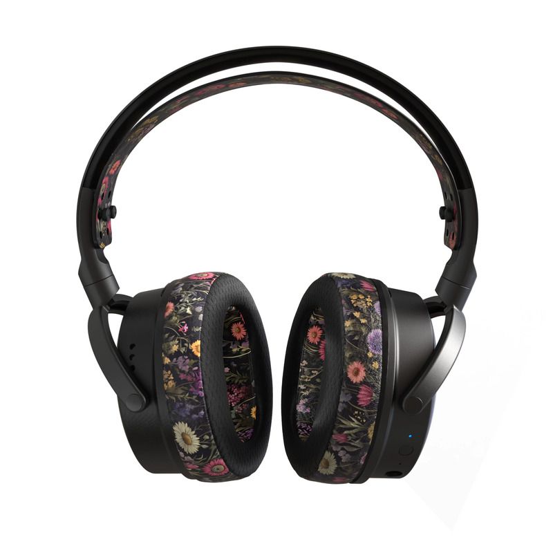 Shots of Audeze Maxwell Flora limited edition headset with floral trimming.