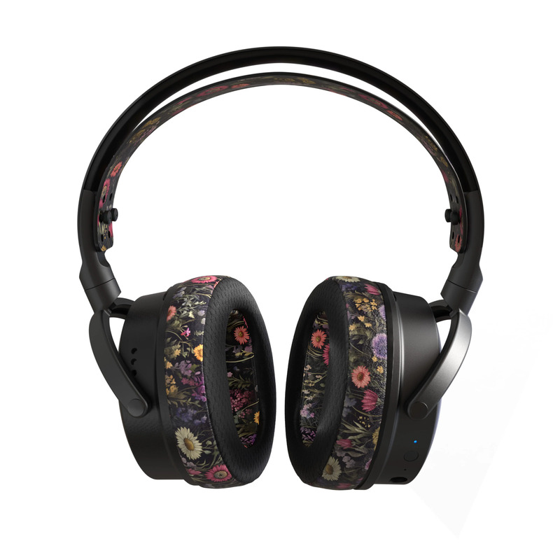 Shots of Audeze Maxwell Flora limited edition headset with floral trimming.