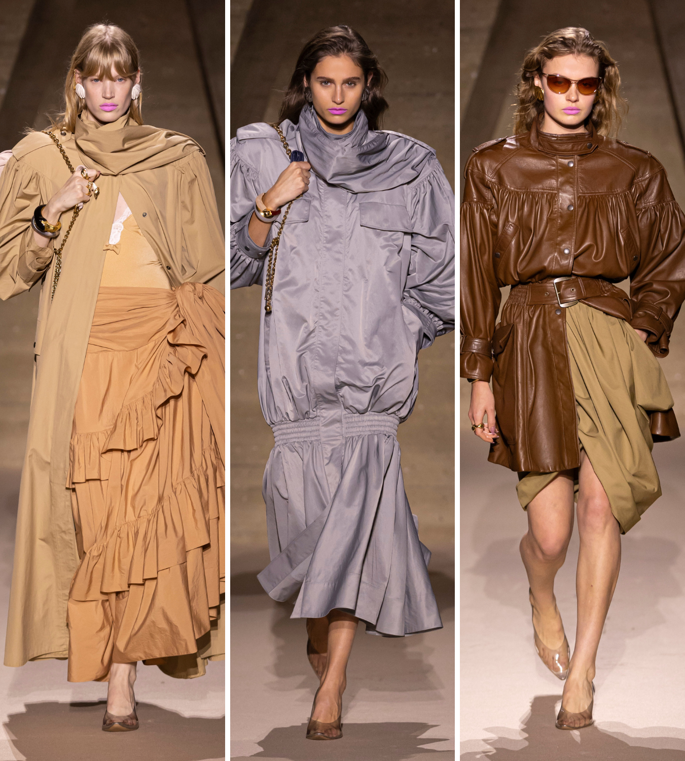 Chlo&amp;eacute; Spring/Summer 26 khaki colour catwalk trend