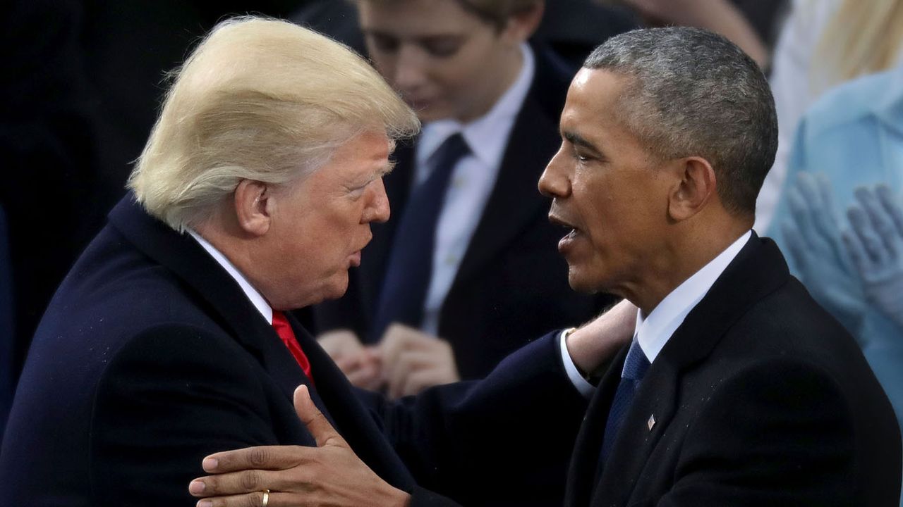 Donald Trump and Barack Obama