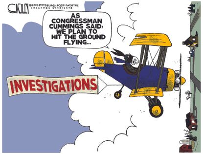 Political Cartoon U.S. Democrats house Elijah Cummings investigations