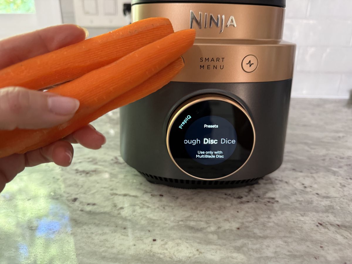Ninja CrushBOSS crinkle cut carrots