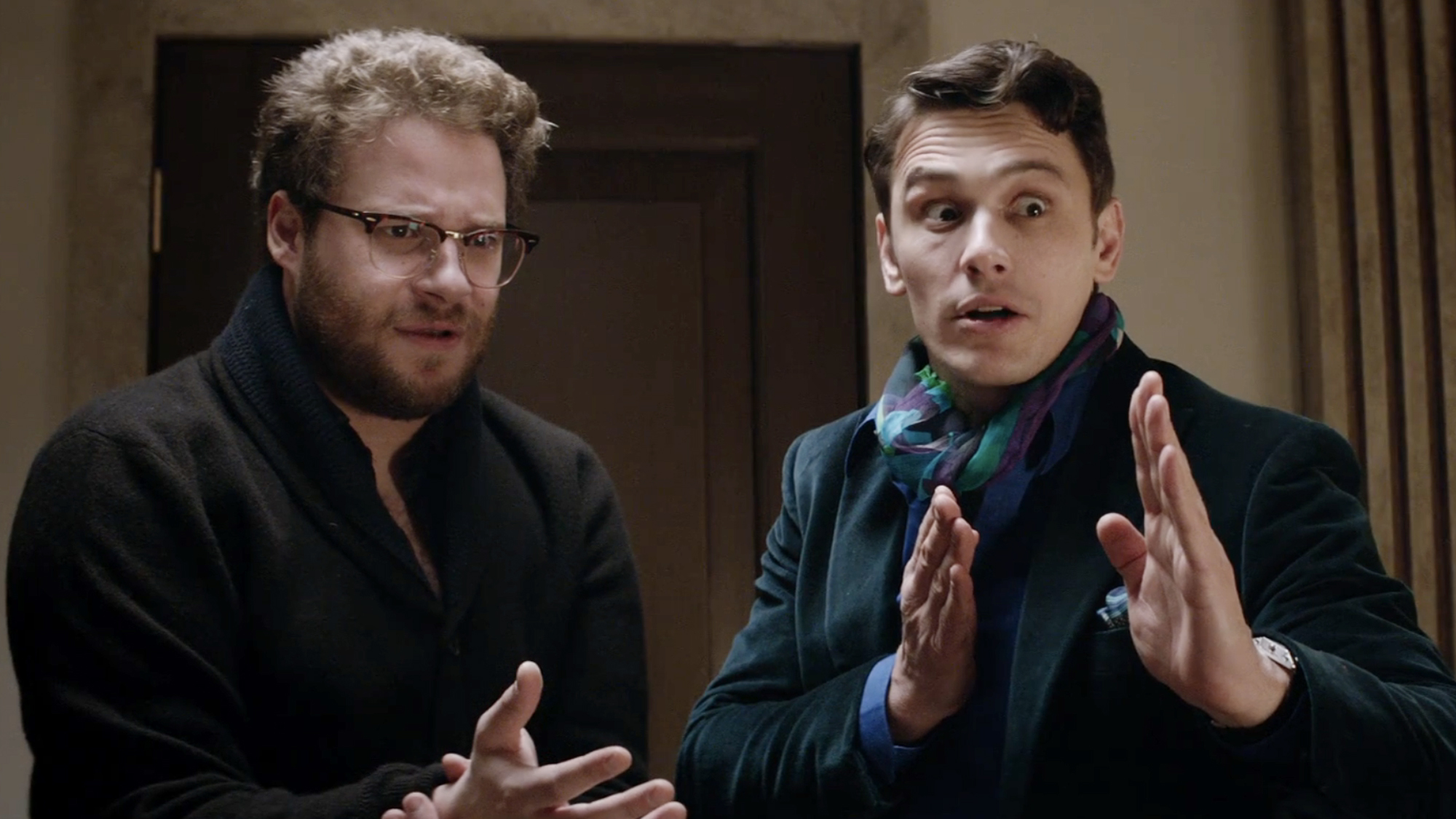 Seth Rogen and James Franco star in the 2014 comedy, The Interview.