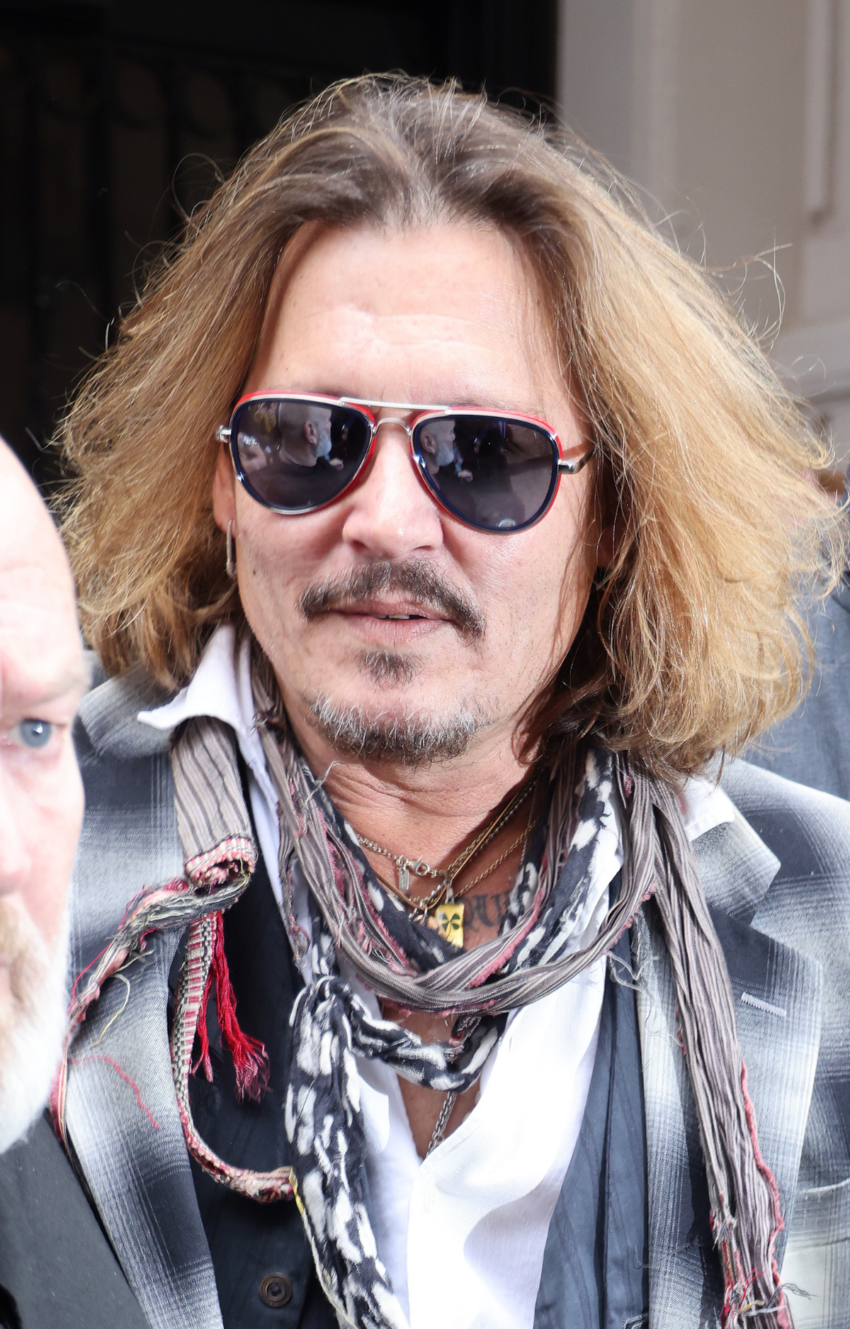 Johnny Depp leaving The Grand Hotel after a Jeff Beck gig