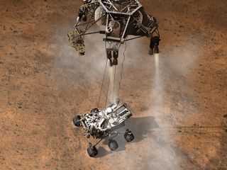 curiosity touching down mars