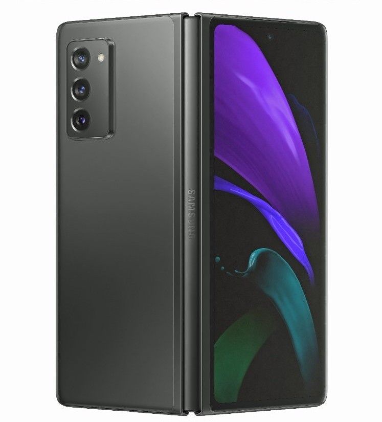Samsung Galaxy Z Fold 2 Black Leaked Render