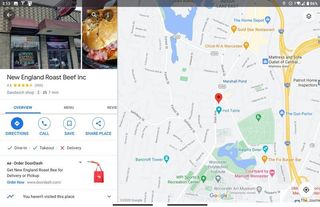 Google Maps Dual Screen Duo Screenshot