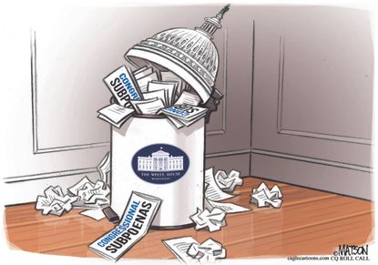 Political Cartoon U.S. Congress Subpoenas Trump democrats GOP