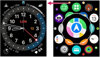 To open the Maps app on Apple Watch, tap the Digital Crown, then select the Maps app.