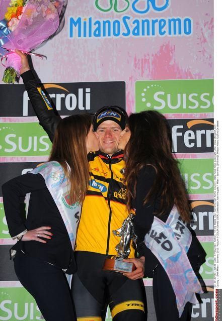 Gerald Ciolek (MTN-Qhubeka) enjoys his moment of victory