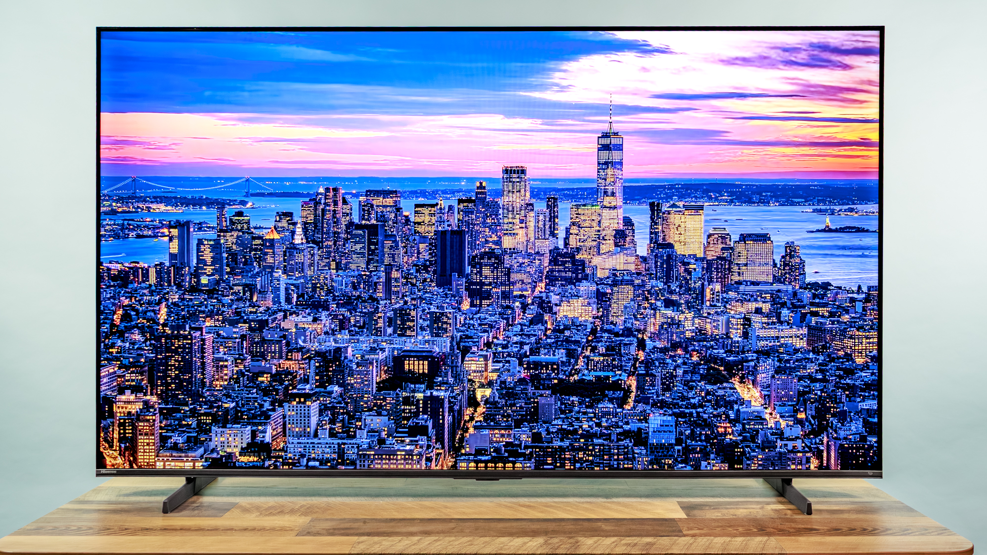 Hisense QD7 Mini LED TV on a table