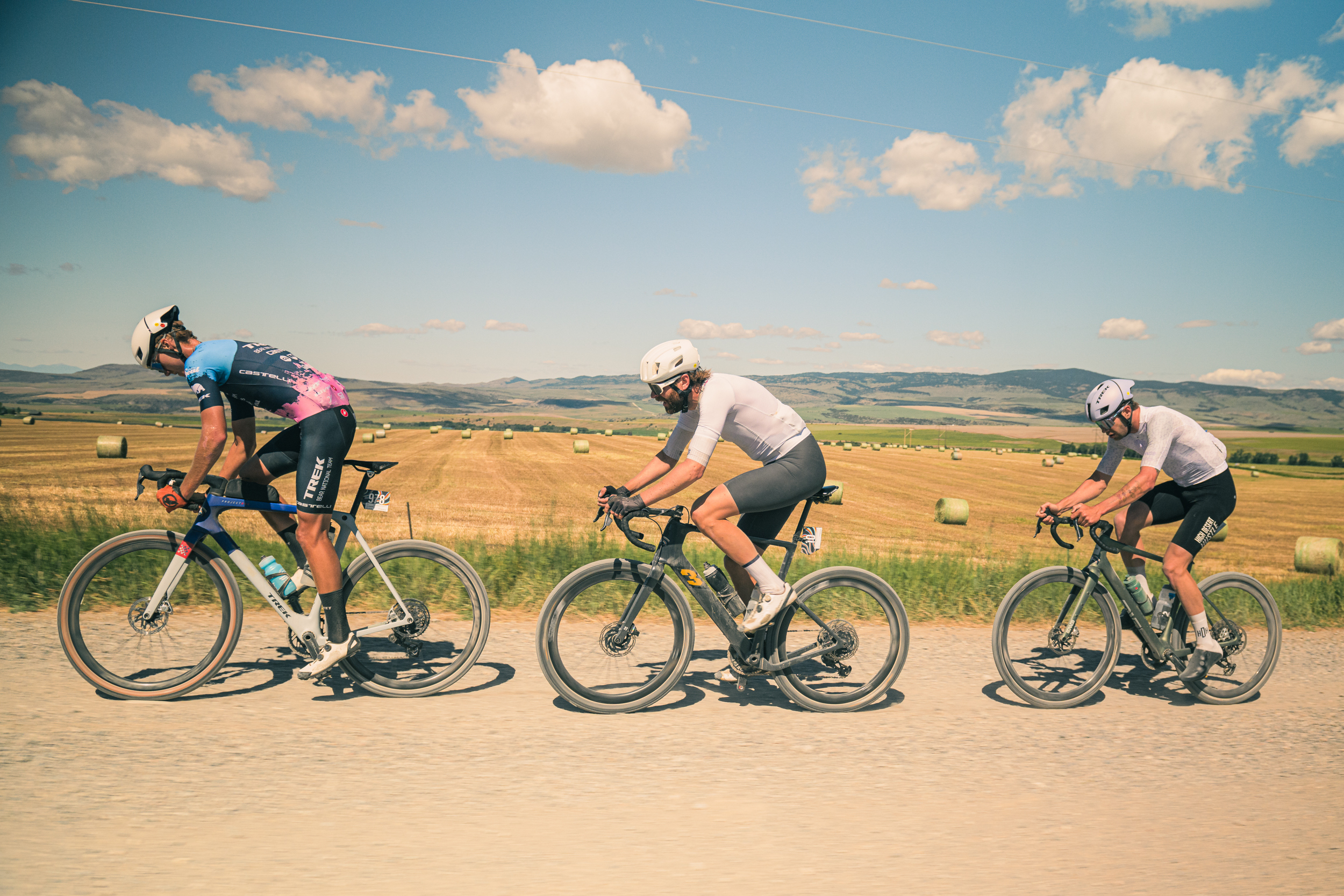 The breakaway of the day included Alan Schroeder (High Desert Hustle), Alexis Cartier (3T) and Luke Mosteller (Bear National)