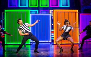 Kelvin jiving with Oti Mabuse on 'Strictly' in 2019.