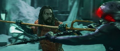 JASON MOMOA as Aquaman and YAHYA ABDUL-MATEEN II as Black Manta in Aquaman And The Lost Kingdom