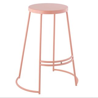 pink metal bar stool