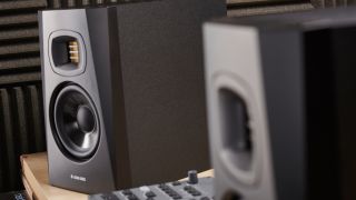 A pair of Adam Audio T5V studio monitors