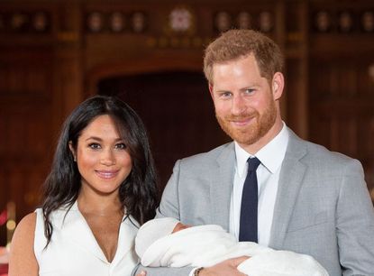 The Duke & Duchess Of Sussex Pose With Their Newborn Son