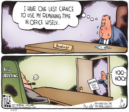 Editorial cartoon U.S. John Boehner