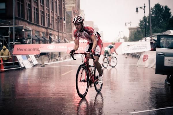 Riders scatter as the weather gets worse.