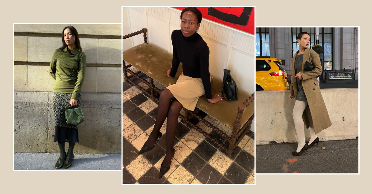 5 Elevated Coloured Tights Outfit Ideas to Wear This Winter