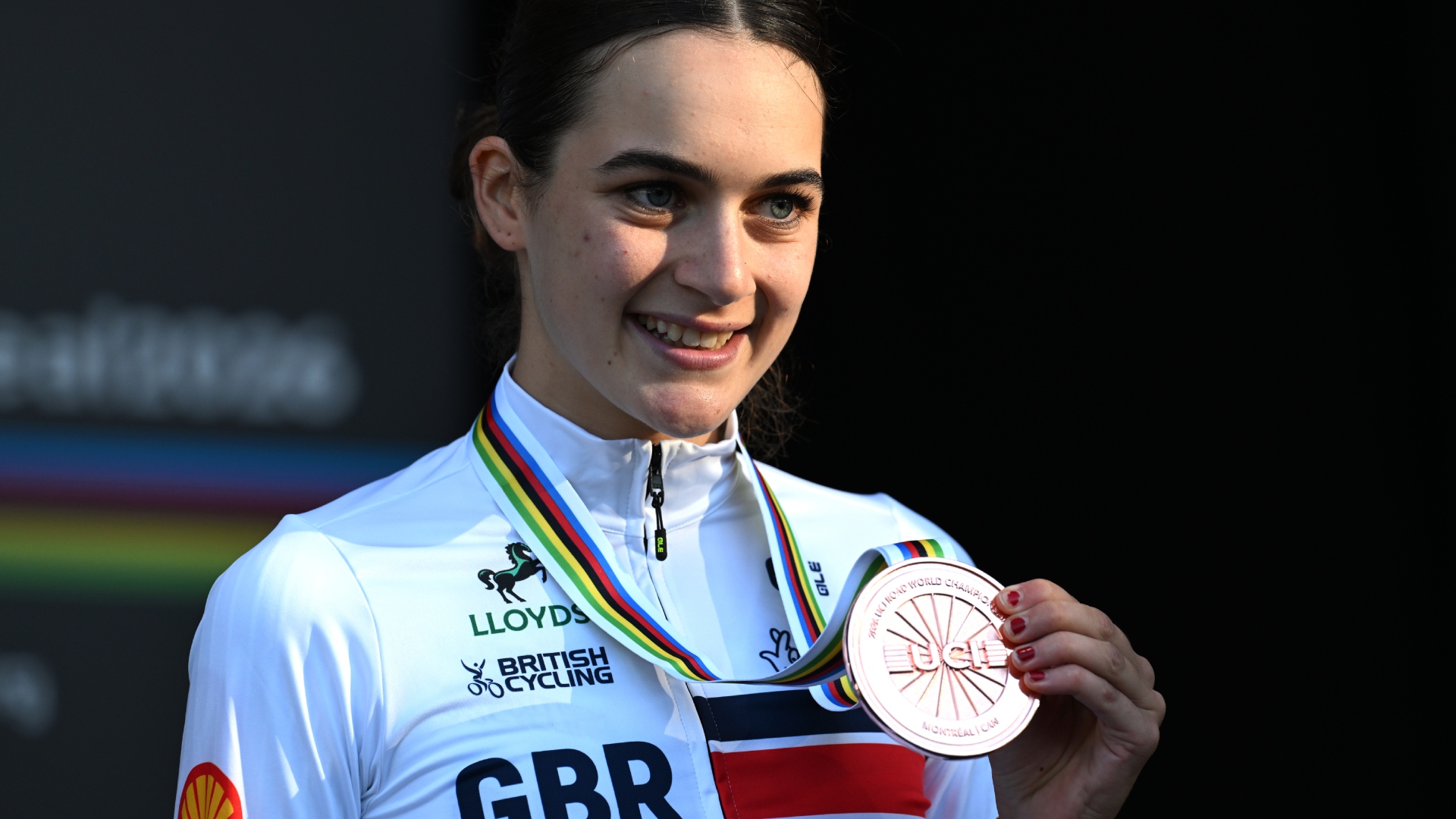 Aalia Clay at the 2026 UCI Road World Championships, competing as a junior