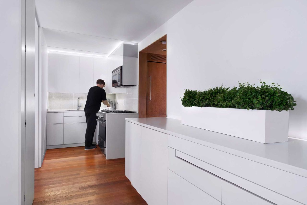 Micro apartment kitchen