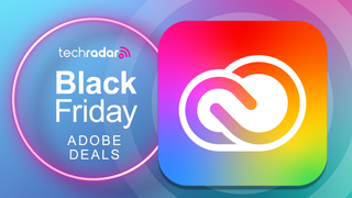 Adobe Creative Cloud logo with text that says Black Friday Deals