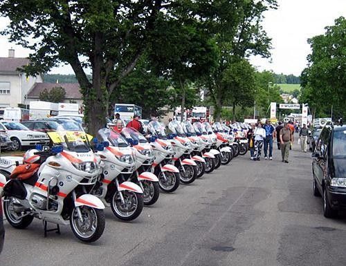 The Swiss police is here in force too
