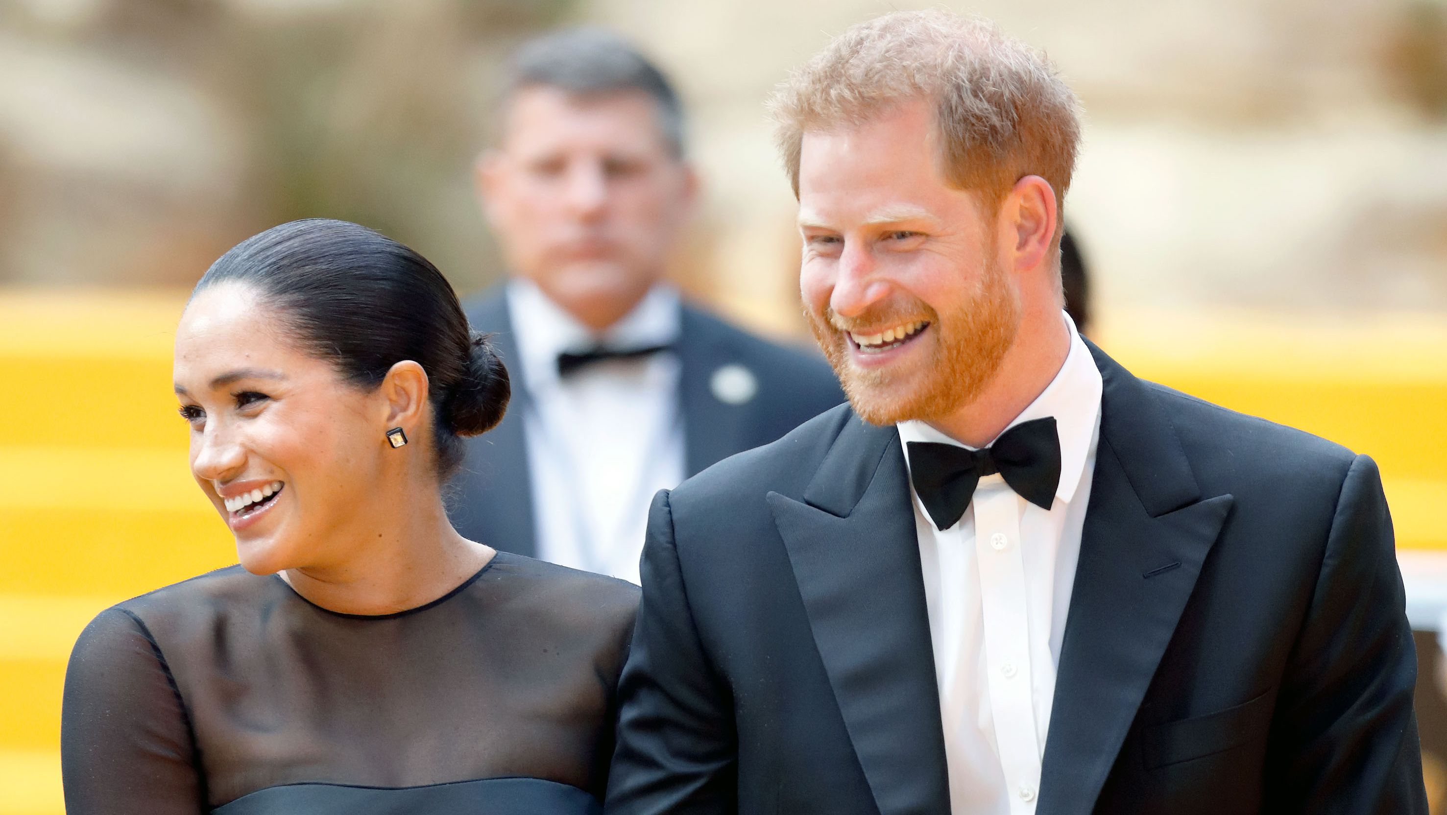london, united kingdom july 14 embargoed for publication in uk newspapers until 24 hours after create date and time meghan, duchess of sussex and prince harry, duke of sussex attend "the lion king" european premiere at leicester square on july 14, 2019 in london, england photo by max mumbyindigogetty images