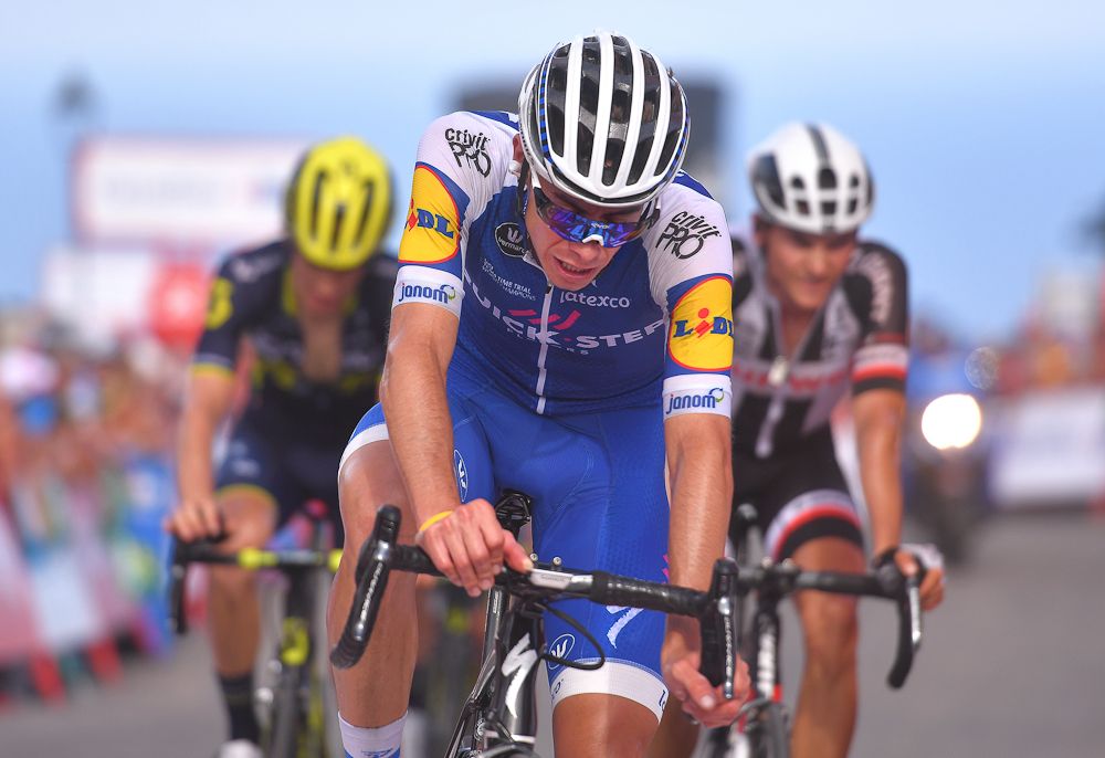david de la Cruz at the finish of stage 5